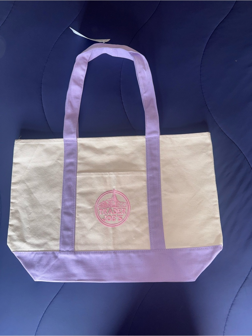Trader Joe’s large Lavender Canvas Tote Bag